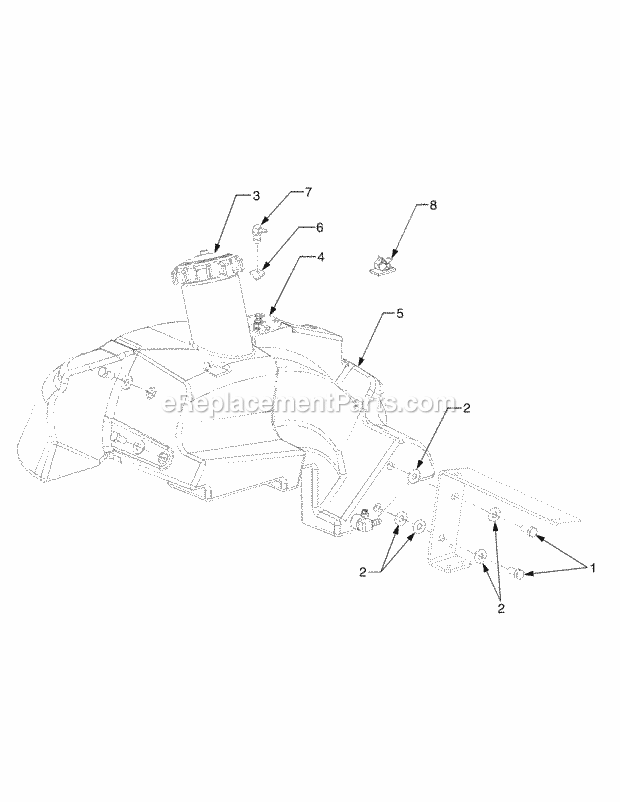 Fuel Tank Diagram and Parts List for 5264DE 54AE546-710, 54BE546-710 Cub Cadet Lawn Tractor